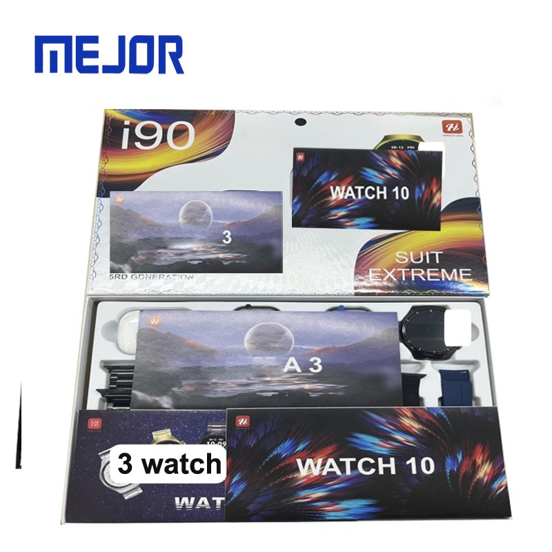 Extreme 2024 smartwatch gift set 3 wireless watches plus earbud 10 Pro max suit i90 smart watch New